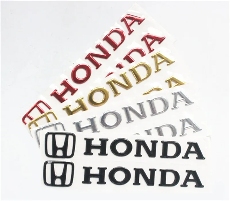 

Motorcycle 3d Sticker Decals Logo for honda red black gold yellow silver color sticker