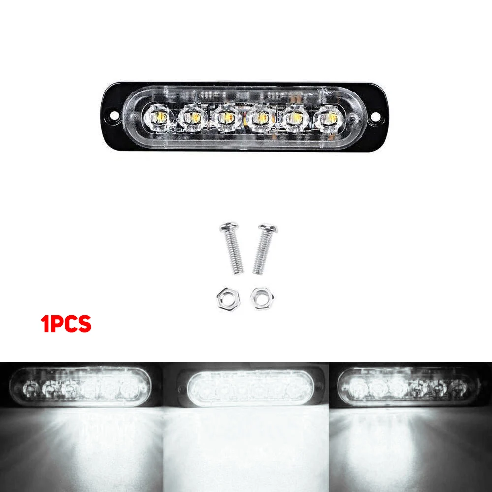 6LED 18 Вт режимов автомобильный Грузовик стробоскопическая вспышка аварийный