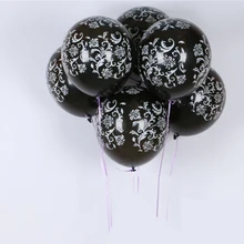 Suministros de festival globos vintage de látex de 12 pulgadas de helio para regalo artesanal fiesta baby shower favor decoración DIY negro/blanco ¿