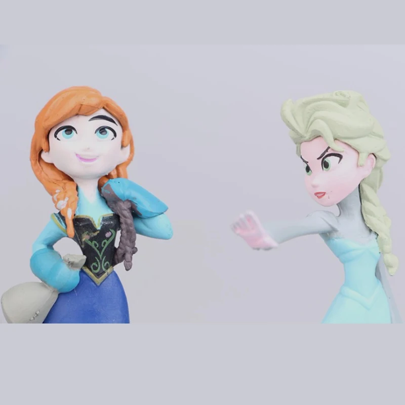 Disney 2pcs/set Anime Figures Frozen Queen Elsa Princess Anna 9cm PVC Action Figures Kids Toys Dolls Model New Classic Toy Gift Disney 2pcs/set Anime Figures Frozen Queen Elsa Princess Anna 9cm PVC Action Figures Kids Toys Dolls Model New Classic Toy Gift