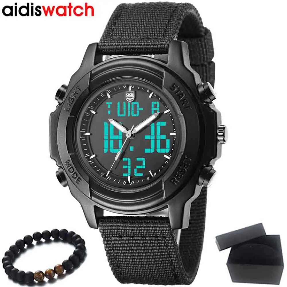 

Luxury Brand AIDIS 2018 New Fashion Mens Sports Army Military Watches calendar Quartz Wrist Watch Men Clock Relogios Masculino