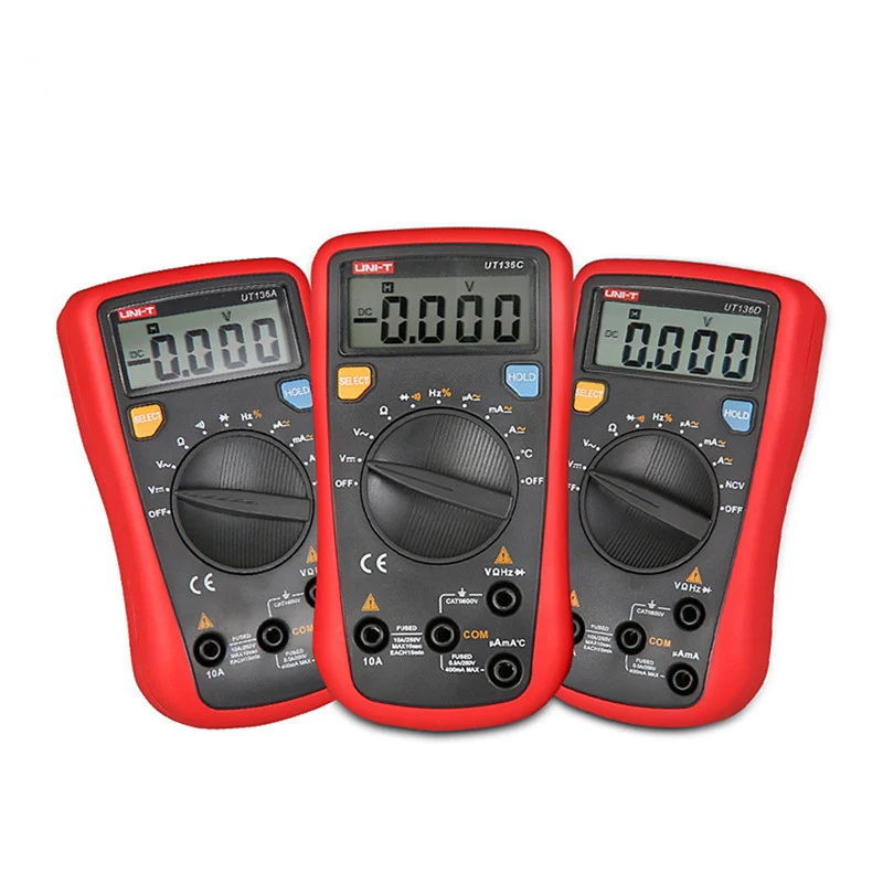 UNI T мультиметр UT136A UT136B UT136C UT136D ЖК дисплей Цифровые мультиметры AC/DC сопротивление