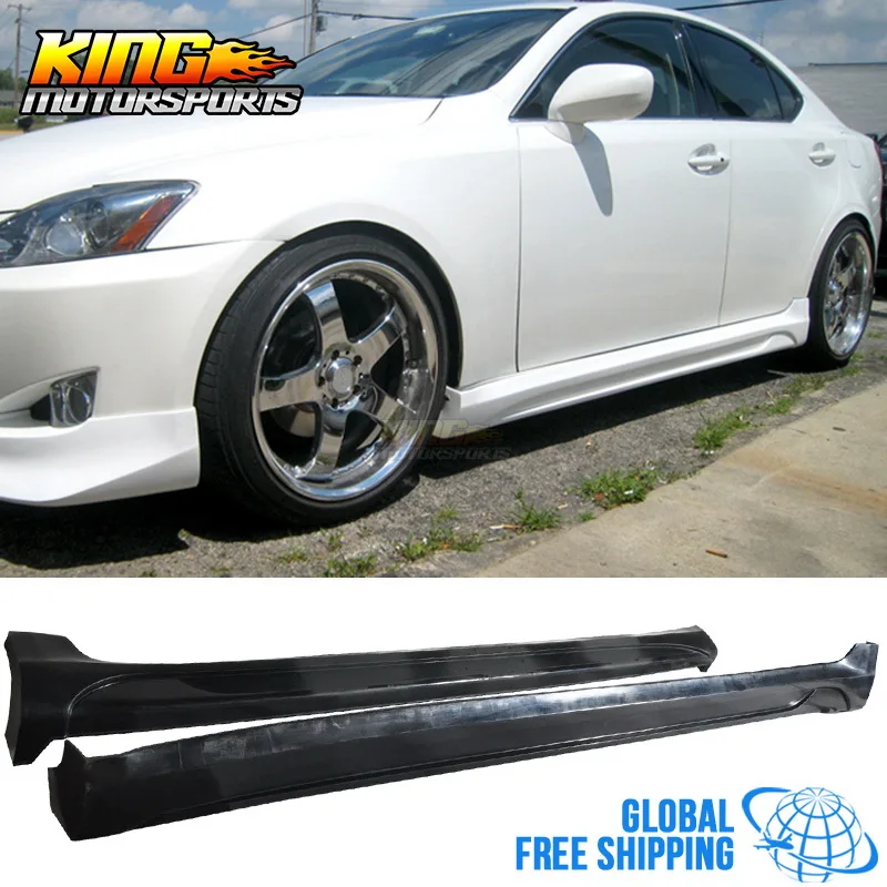 

For 06-13 Lexus IS250 IS350 Urethane Side Skirt Bodykit PU Global Free Shipping Worldwide