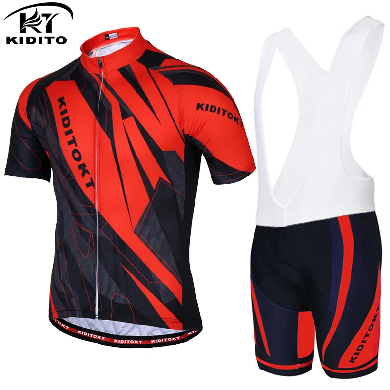 

KIDITOKT Summer Cycling Set Bicycle Jerseys cycling kits Breathable Mountain Bike Sportwears dress short sleeve Bicycle Clothes