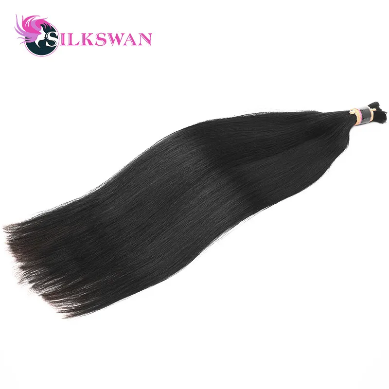 Silkswan продукт китайские человеческие волосы прямые девственные волосы наращивание 20-28 дюймов натуральный цвет волос оптом