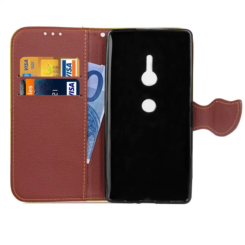 Чехол из искусственной кожи для Sony Xperia Z3 Z5 X XZ1 XZ2 Compact XA XA1 XA2 Ultra XZ Premium Flip Stent Cover L1 L2