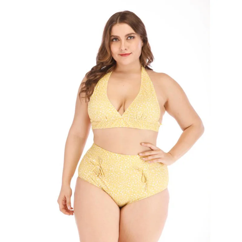 

CATTLEYA 2019 Plus Size Swimsuit Two Piece Bathing Suit for Women Big Beach FFE
