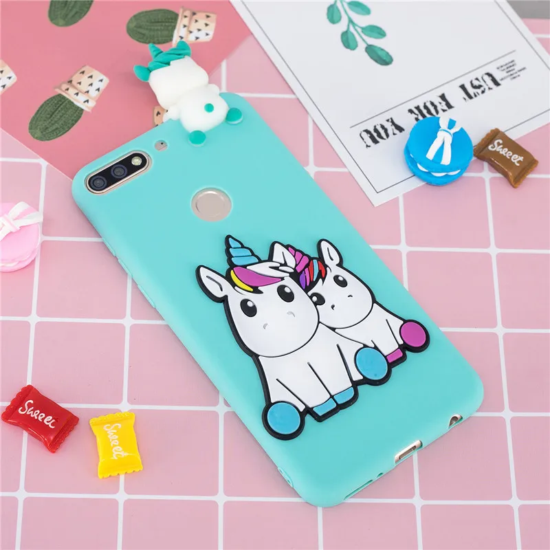 Y7 чехол для Coque huawei Y7 чехол s для huawei Y7 Prime чехол мультяшная 3D кукла игрушка Мягкий силиконовый чехол для телефона для женщин