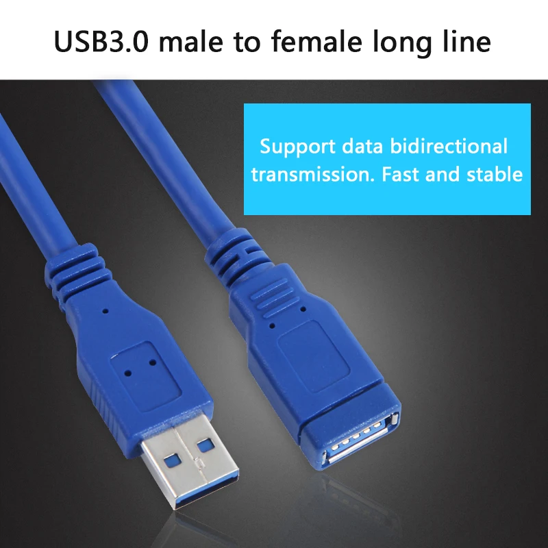 1pcs Usb3.0 Extension Cable Usb 3.0 Cable Male To Female Data Sync Fast