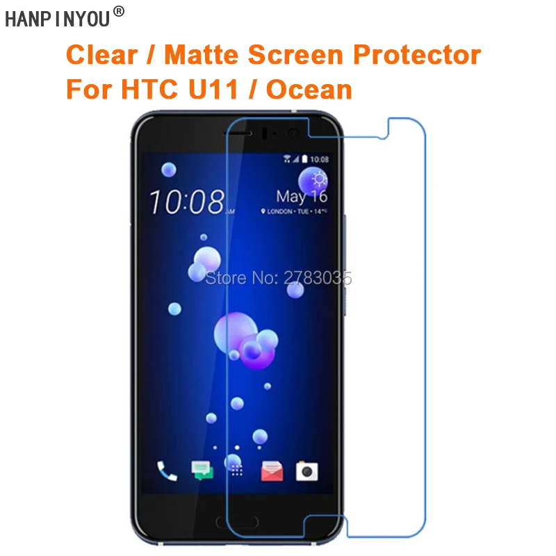

For HTC U11 U 11 / HTC Ocean 5.5" Clear Glossy / Anti-Glare Matte Screen Protector Protective Film Guard (Not Tempered Glass)