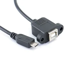 1x panneau d'imprimante USB 2.0 B prise femelle à Micro USB 5 broches mâle connecteur câble cordon 1FT/1.5FT(China)
