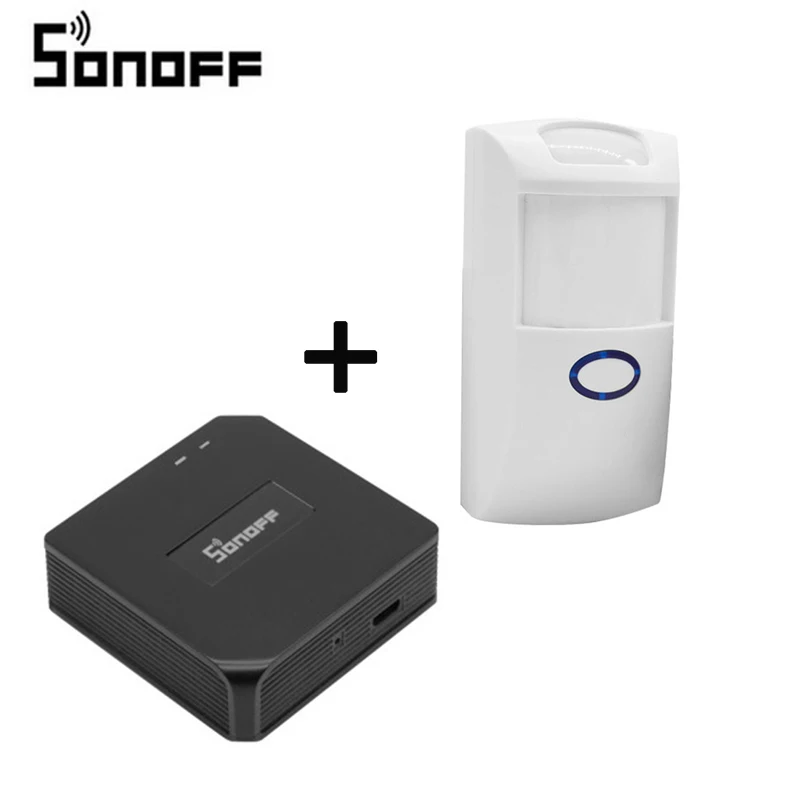 Умный дом сигнализация безопасности Sonoff PIR2pro 433 МГц RF PIR датчик движения сигнализация для Alexa Google Home - Комплект: PIR2pro RF Bridge