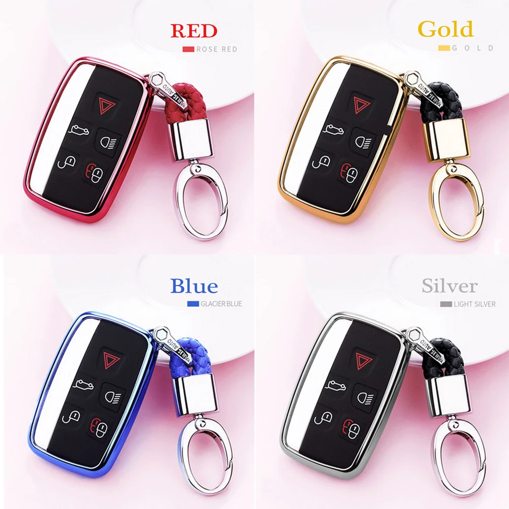 

New Metal braided Buckle Auto TPU Key Cover Case Protect Shell Set wallet For Land Rover Range Rover Sport A9 Evoque Freelander2