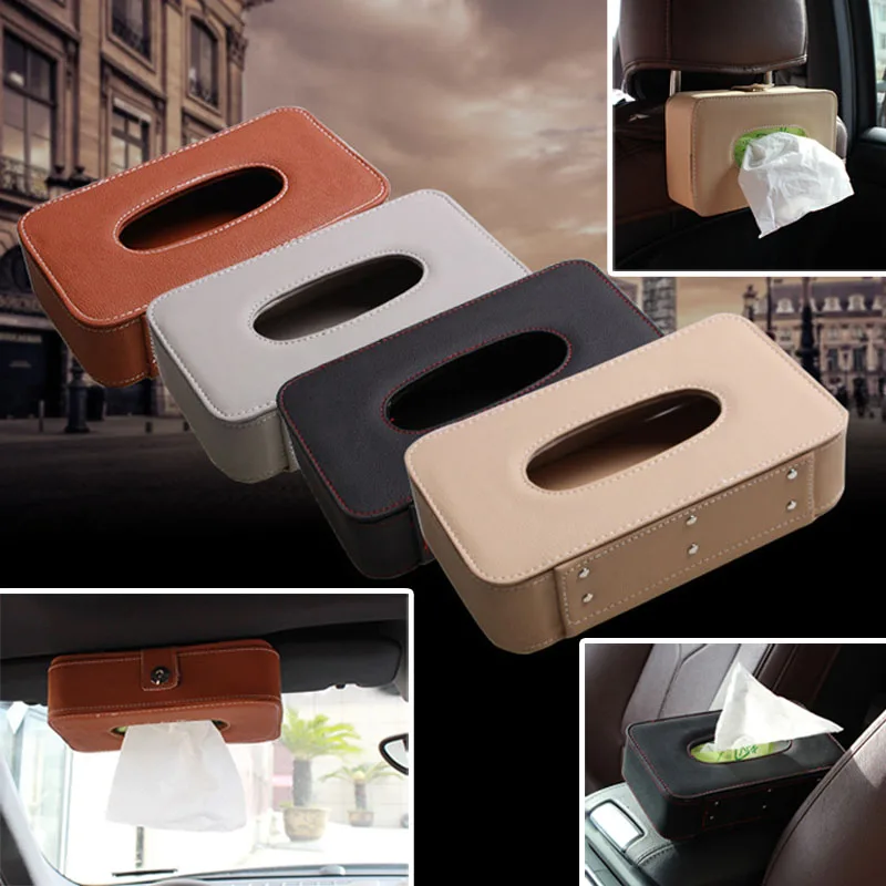 

Car Styling Elegant Pattern Household Tissue Box Holder Microfiber Leather Container Accessories For Home Office Vehicle