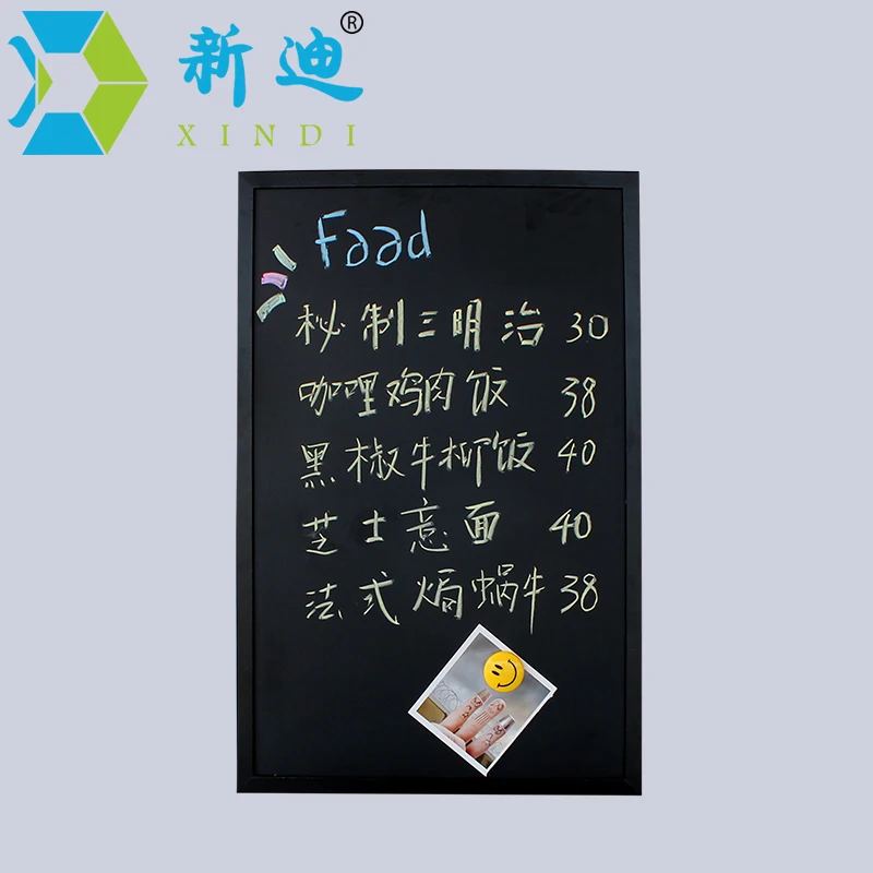 Magnetic 40*60cm Wooden Blackboard MDF Wood Frame ChalkBoard Free Accessories Dry Erase Board Restaurant Office Supplier
