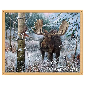 

DIY Diamond Embroidery Elk Deer Snow 5D Diamond Mosaic Pattern Full Square Diamond Painting Cross Stitch Kits Home Decoration