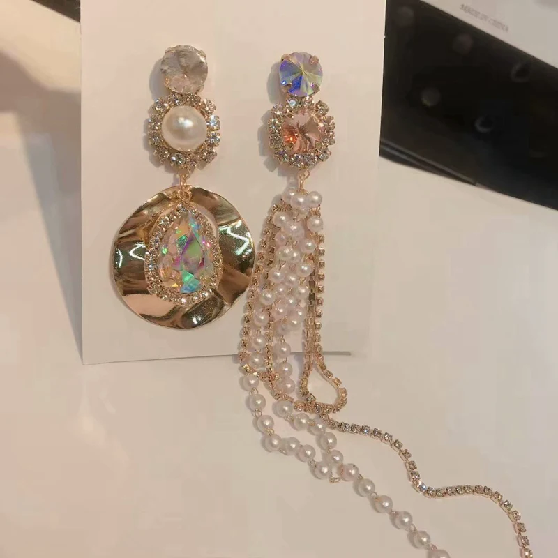 Корейские длинные висячие серьги для женщин boucle d'oreille femme асимметричные с
