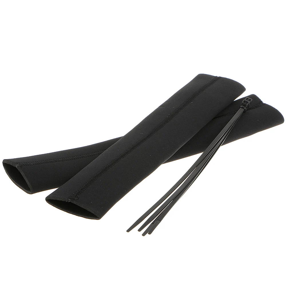 Automobiles & Motorcycles 2Pcs Black Motorcycle Neoprene Front Fork Gaiter Forks Socks Covers Saver Protector Protect Cable