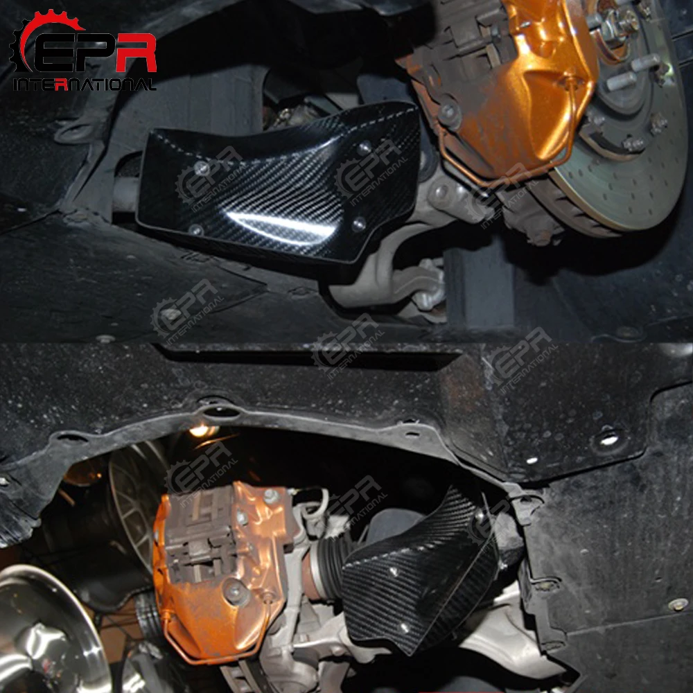 Комплект для охлаждения заднего тормоза из углеродного волокна, глянцевая отделка, комплект для настройки гонок, волоконная часть для Nissan R35 GTR CBA 2008-2011