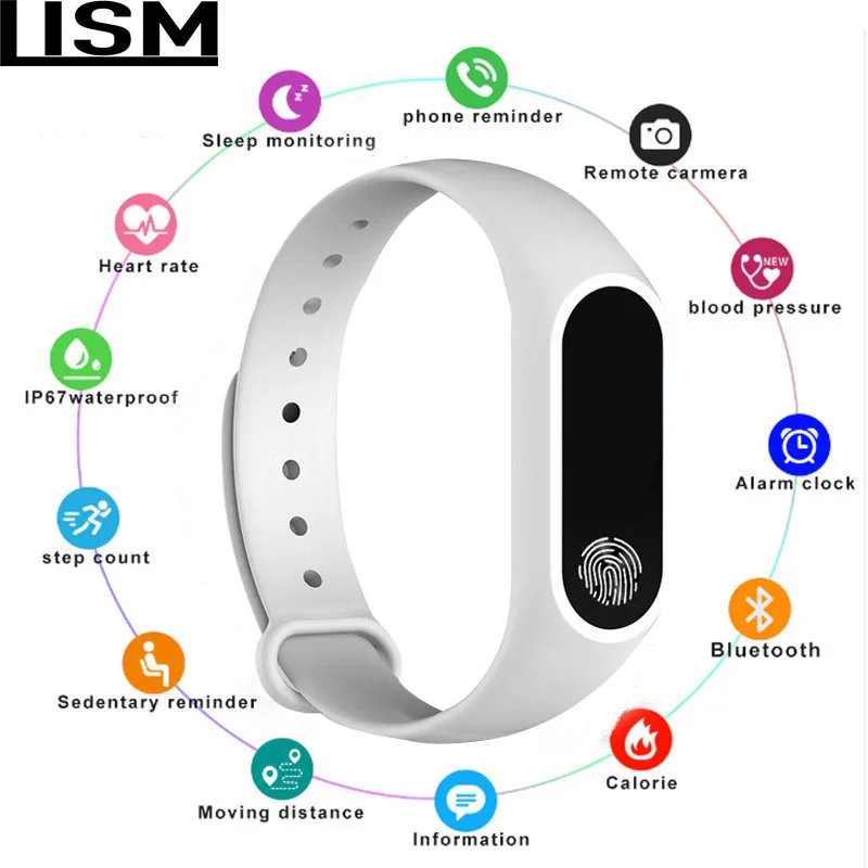 

2019 Smart Wristband Blood Pressure Heart Rate Monitor Pedometer waterproof Sport Bracelet For men women smart band PK MI3 Band