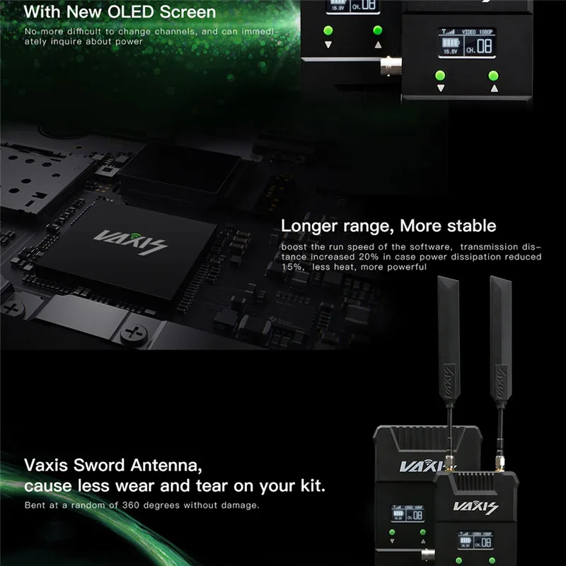 VAXIS Беспроводной WDHI 500ft + 200 M SDI HDMI 3g 1080 P Аудио/видеокамера с HD передатчик и приемник