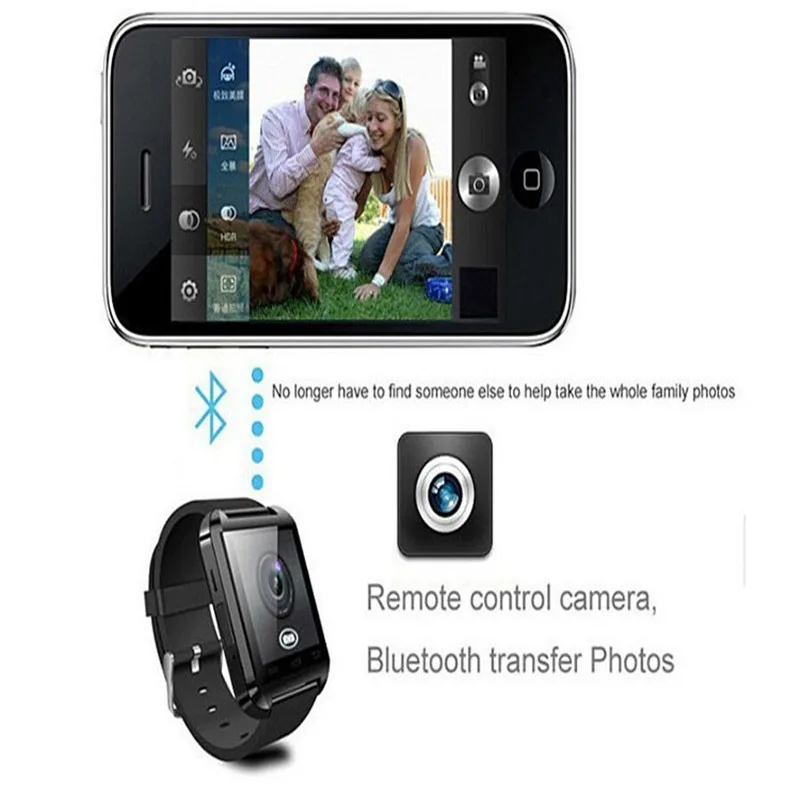 2020 New Stylish U8 Bluetooth Smart Watch For iPhone IOS Android Watches Wear Clock Wearable Device Smartwatch PK Easy to Wear