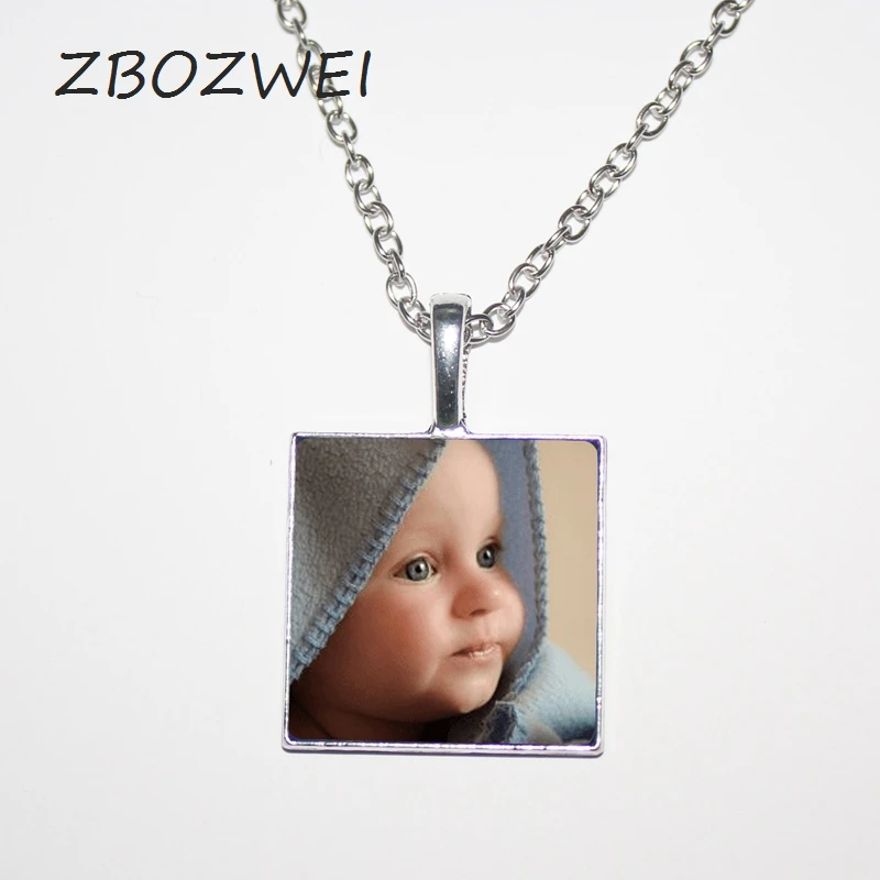 

ZBOZWEI Personalized Photo Pendants Custom Necklace Photo of Baby Child Mom Dad Grandparent Loved One Gift Family Member Gift