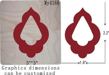 

Red twist Earrings - die cut accessories wooden die Regola Acciaio Die Misura , MY