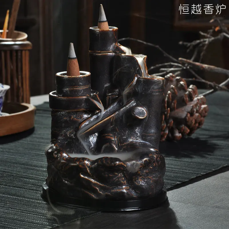 Hight Quality Vintage Backflow Incense Burner Ceramic Aroma Furnace