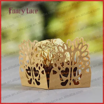 

60pcs Sweet Heart Design Candies Boxes Chocolate Holder Wedding Favor Dessert Packing Paper Create a Romantic Party atmosphere