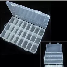 Прозрачная шкатулка с отделкой из 24 корпусов пластиковый контейнер для хранения многоцветная коробка для хранения пластиковые разноцветные коробки