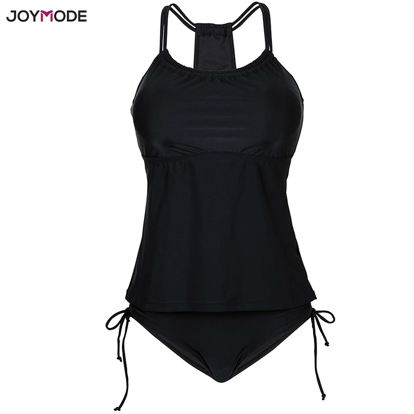 JOYMODE Two Piece Black Bikini Women Fat Plus Size wear Bikini Pad Beach wear 4XL 5XL Big Size Bathing Suit Biquins Mujer