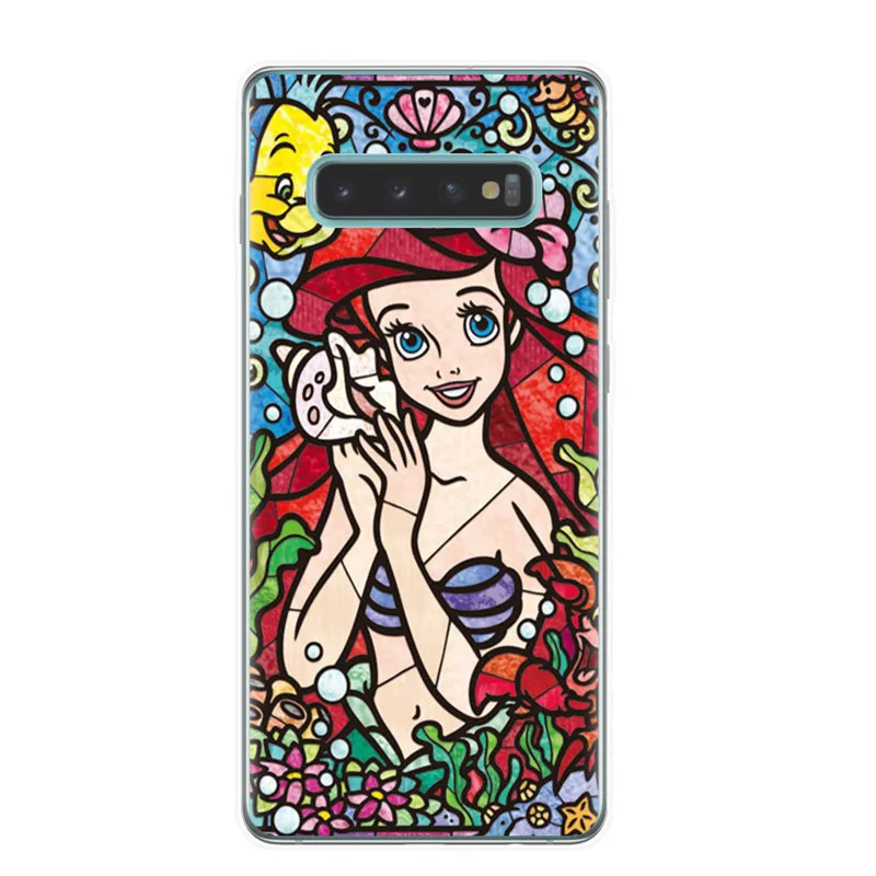 Роскошный мягкий чехол для телефона с рисунком Русалочки Белоснежки Samsung Galaxy S6 S7
