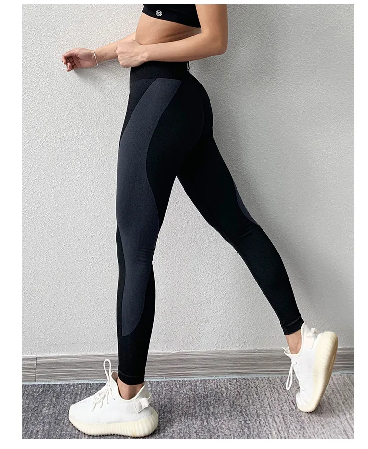 Женские штаны для йоги с высокой талией, тянущиеся бесшовные леггинсы для фитнеса, трико для спортзала, женские брюки для бега, спортивные Леггинсы, обтягивающие штаны для тренировок