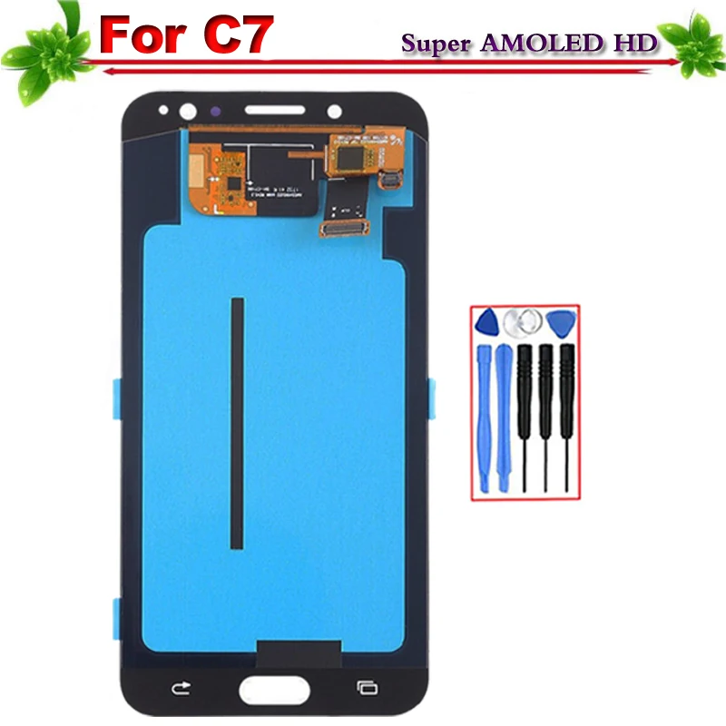 

Super Amoled for SAMSUNG Galaxy C7 LCD Display Touch Screen Digitizer Assembly Replacement for Samsung C7 C7000 LCD Display