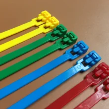 200mm Releasable Cable Ties Colored Plastics Reusable Cable ties UL Rohs Approved Loop Wrap Nylon Zip Ties Bundle Ties 100pcs