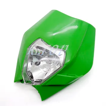 

Green Motorcycle Plastic Headlight Dual Sport Super MX Dirt Motor Bike Moto Off Road Motocross