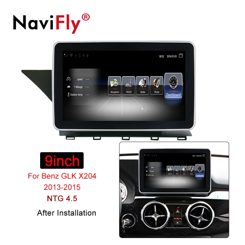 Navifly Android 3g ram 32G rom автомобильный аудио gps навигатор для Mercedes Benz GLK Class X204 2008- с 4G SIM wifi Радио BT