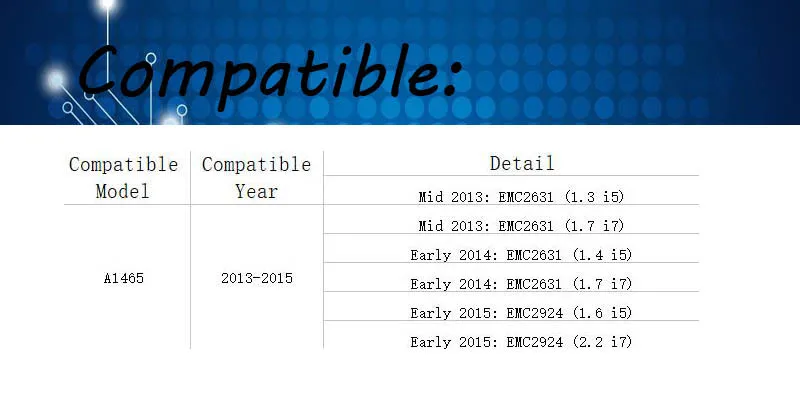 Тестирование A1465 полный ЖК-дисплей Экран для MacBook Air 11," дисплей для ноутбука 2013 года