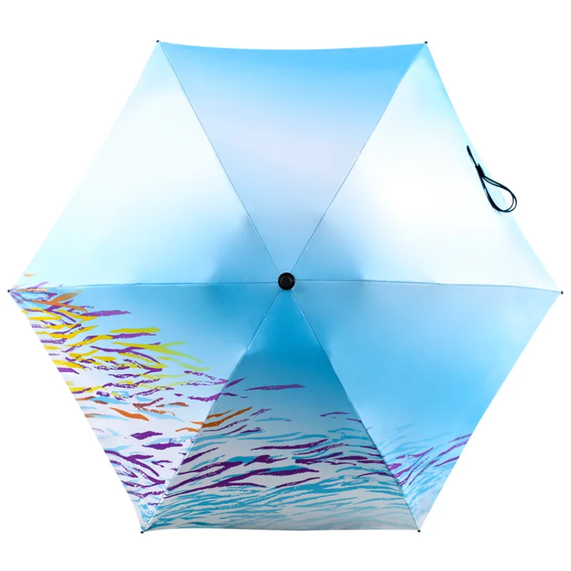 YADA Pocket Mini Seaweed Umbrellas Folding Male Gradient Colorful Umbrella Rain For Womens UV Windproof Foldable Umbrella YS662