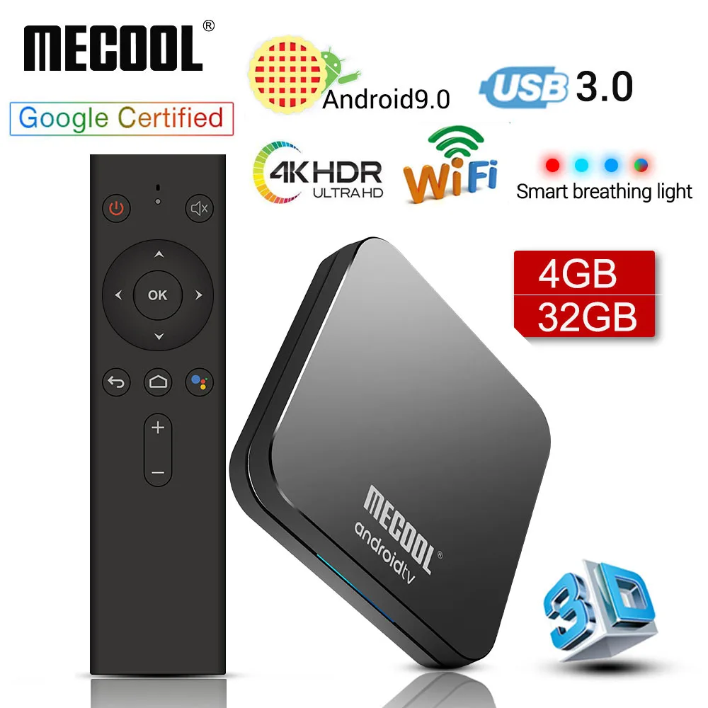 MECOOL KM9 PRO Android 9.0 TV Box Amlogic S905X2 4G DDR4 32G ROM 4K ...