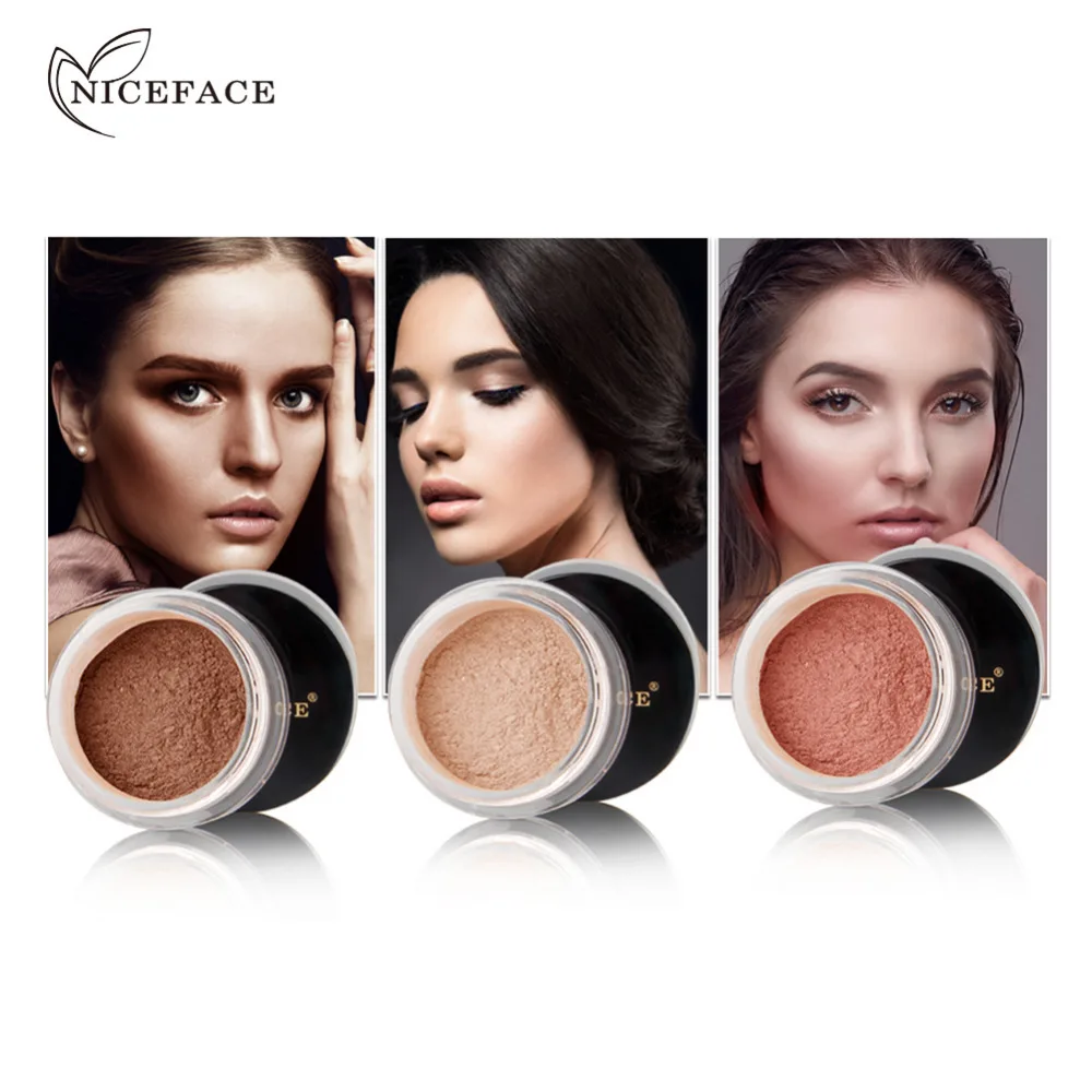 3 Colors Matte Face Loose Powder Makeup Waterproof Shimmer Brighten