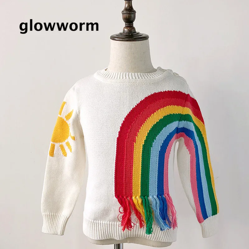 GlowwormKids Autumn Baby Girl's Sweater Brand Kids Pullover Sweater