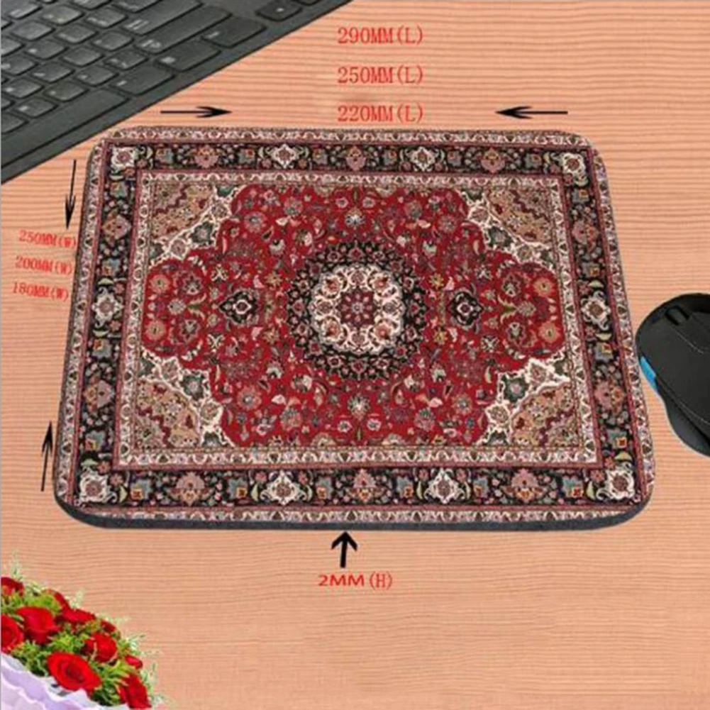 Persian Carpet Type Mouse Pad Lock Rubber Anti-skid Notebook Game Mouse Pad For PC Computer Laptop Desktop