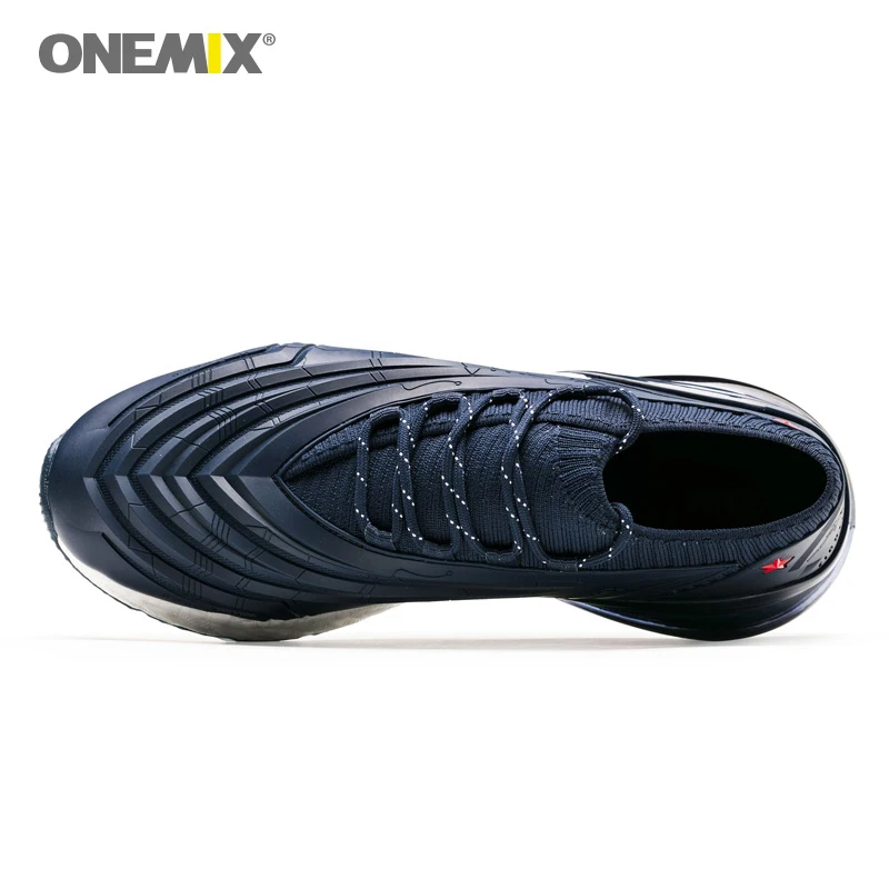 ONEMIX Air Cushion Mens Running Shoes Sports 270 Leather Shoes Shock Absorption Cushion Soft Energy Midsole Outdoor Jogging Shoe