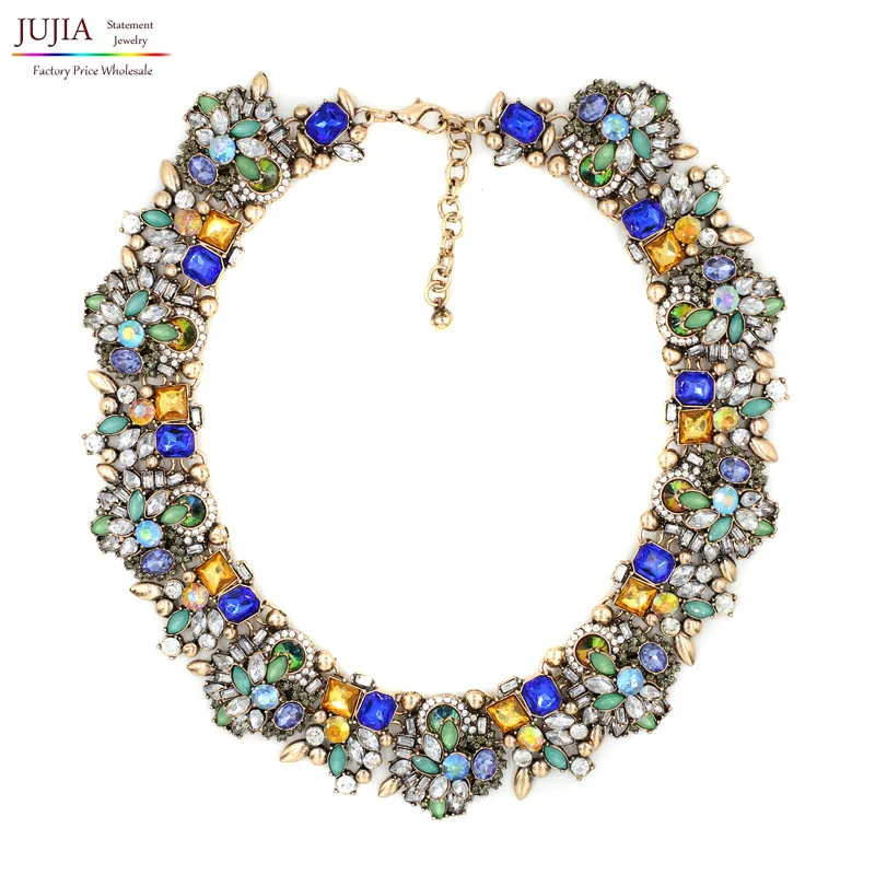 2017 NEW fashion necklace collar Necklaces Pendants trendy acrylic pendant Twisted Singapore Chain choker statement necklace