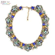 2017 NEW fashion necklace collar Necklaces Pendants trendy acrylic pendant Twisted Singapore Chain choker statement necklace