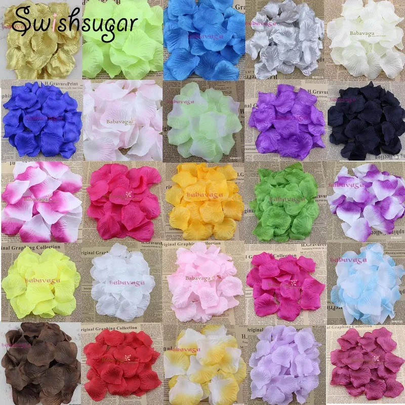 

40colors 5000pcs Artificial Silk Rose Petals For Wedding Table Bed Party Decoration Carpet Artificial Flowers Petal