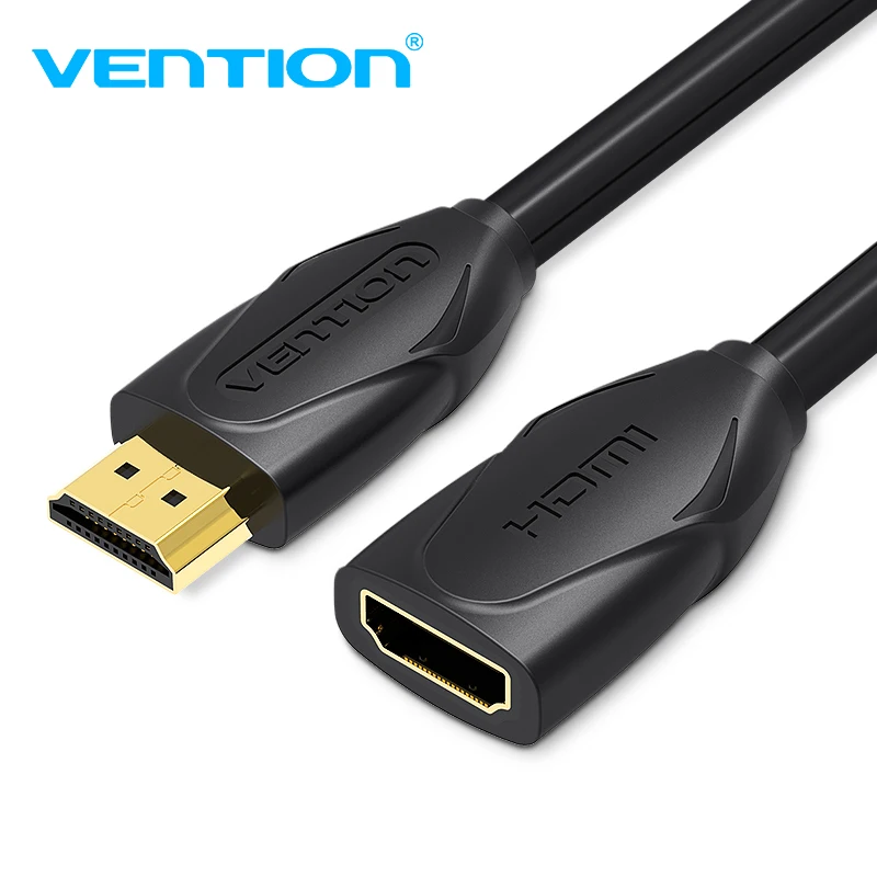 Vention HDMI تمديد كابل 1 m 1.5 m 2 m 3 m 5 m الذكور إلى الإناث موسع HDMI كابل 1080 P 3D 1.4 V ل HDTV كمبيوتر محمول LCD PS3 العارض