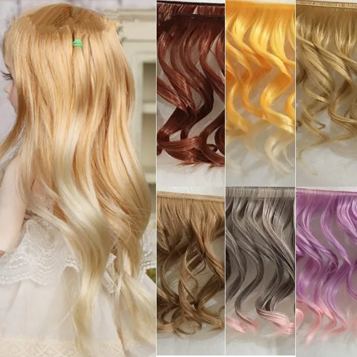 2Pcs lot Beautiful Big Wavy Wigs SD BJD Dolls Fluffy Handmade Curly Wig Hair Synthetic Fiber